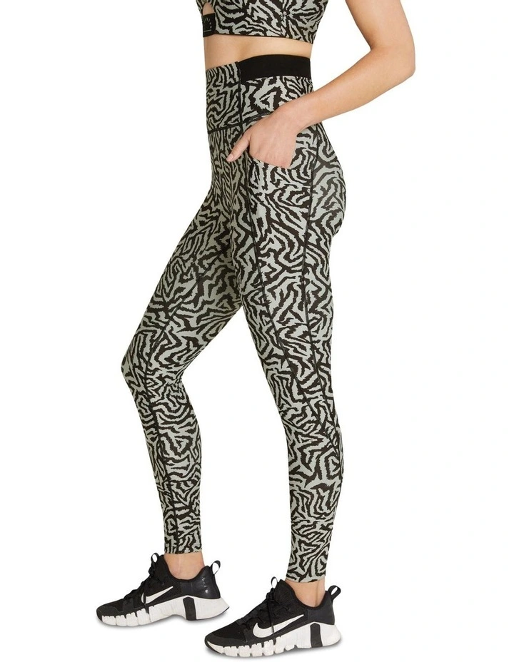 Brooklyn High Rise Pocket Ankle Grazer Tights In Multi - Image 2