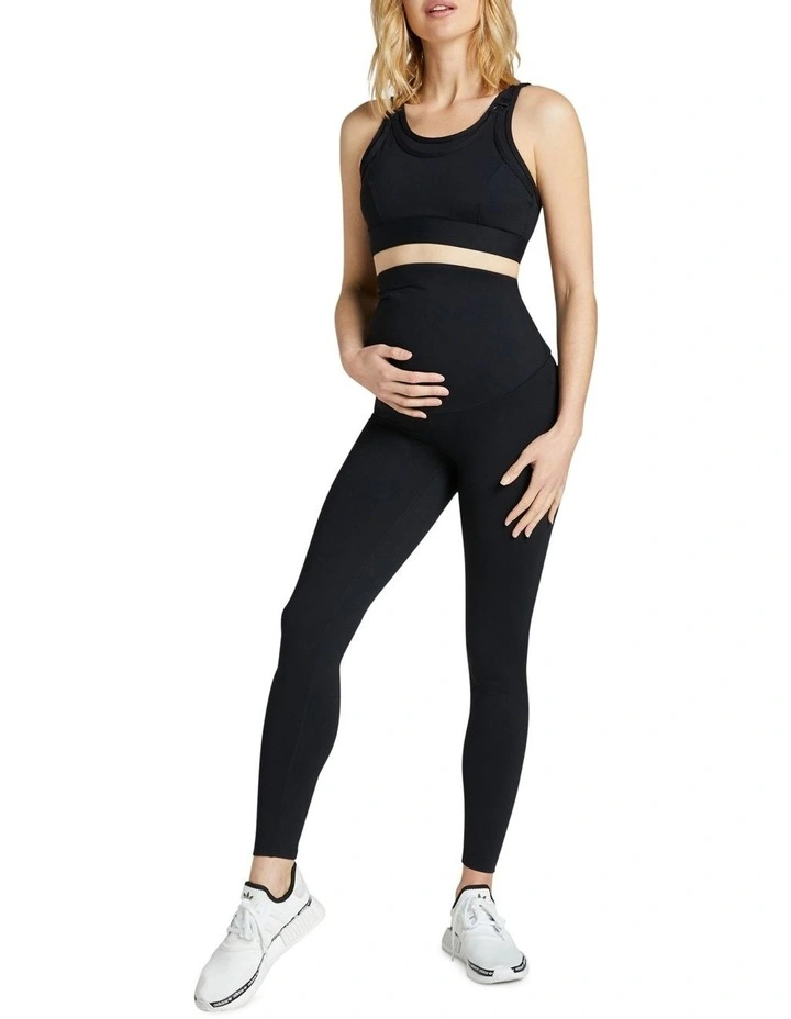 Maternity Ultra High Full Length Tight In Black - Image 5