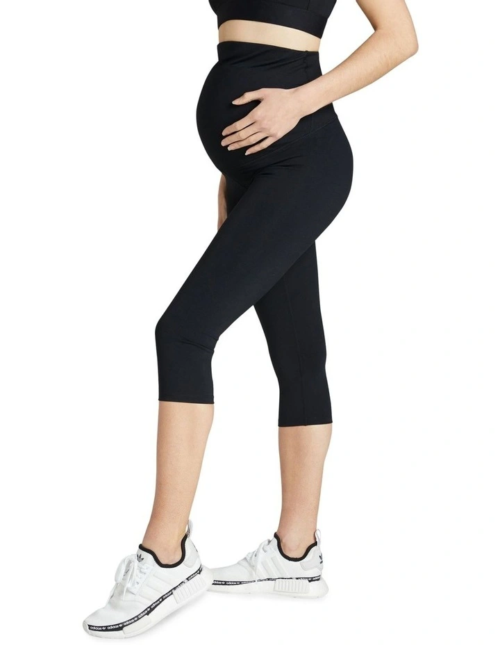 Maternity Ultra High 3/4 Tight In Black - Image 2