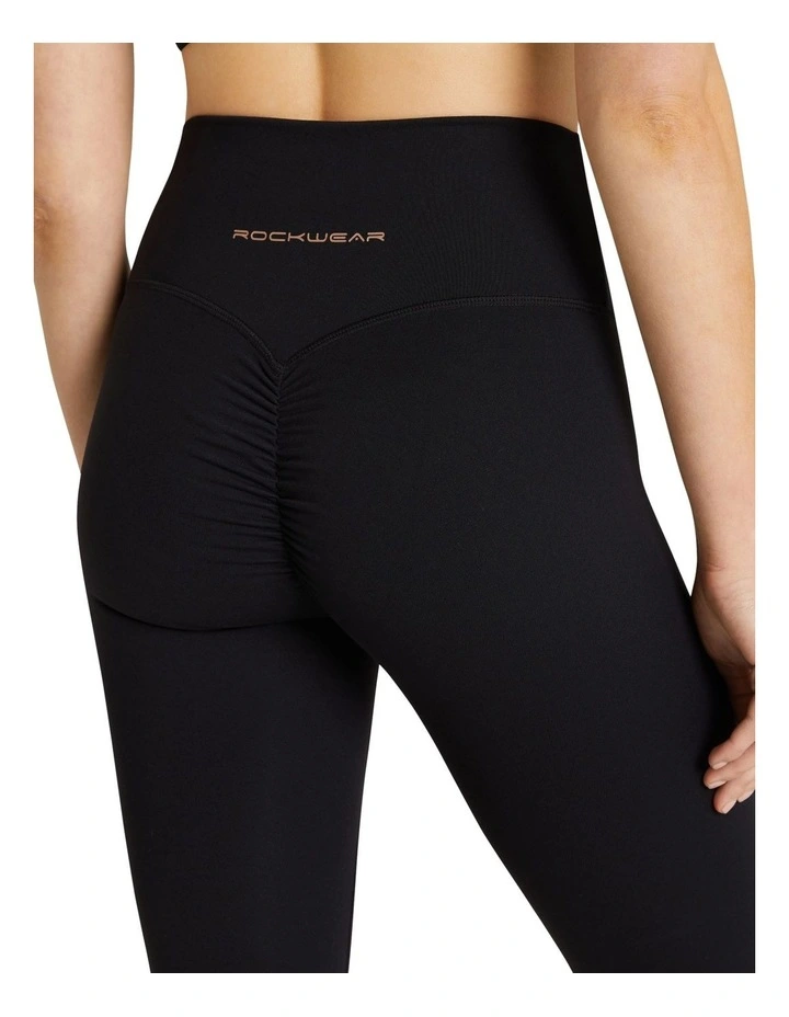 Scrunch Bum Full Length Tights In Black - Image 4