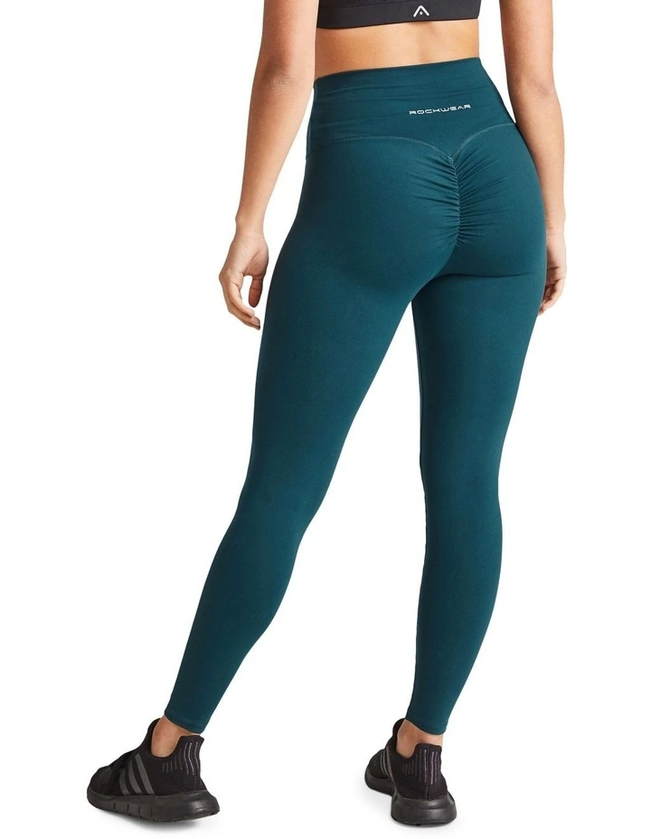 Full Length Gathered Booty Tight In Teal - Image 5