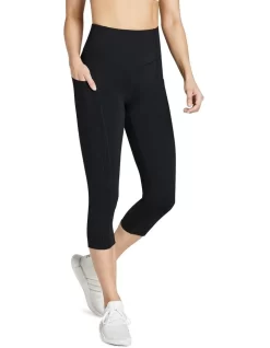 V Waist 7/8 Pocket Tights In Black