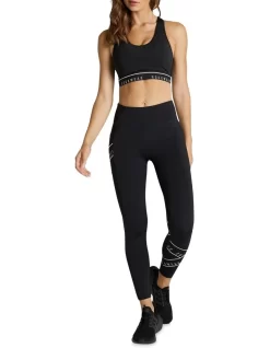 Checkmate Logo Pocket Full Length Tights Black And White