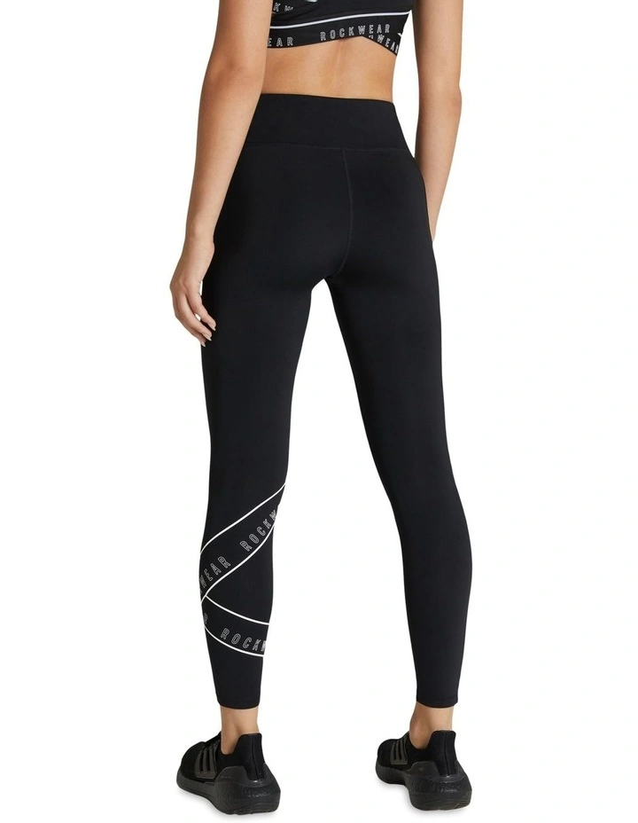 Checkmate Logo Pocket Full Length Tights Black And White - Image 5