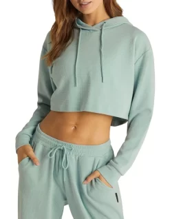 Milos Waffle Hoodie In Green