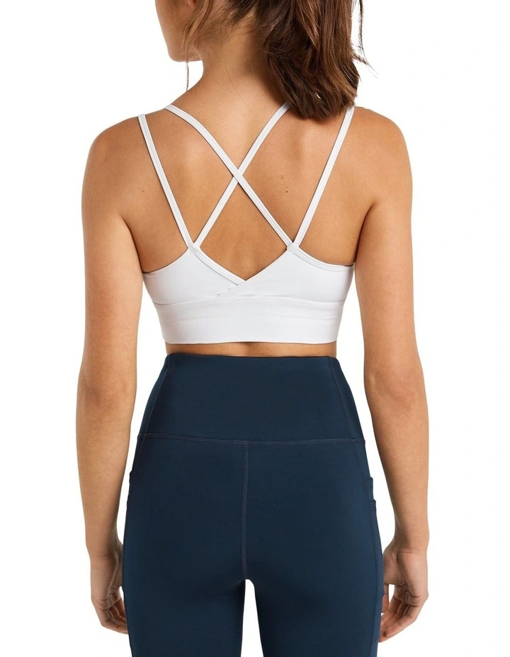 Energise Medium Impact Sports Bra In White - Image 2