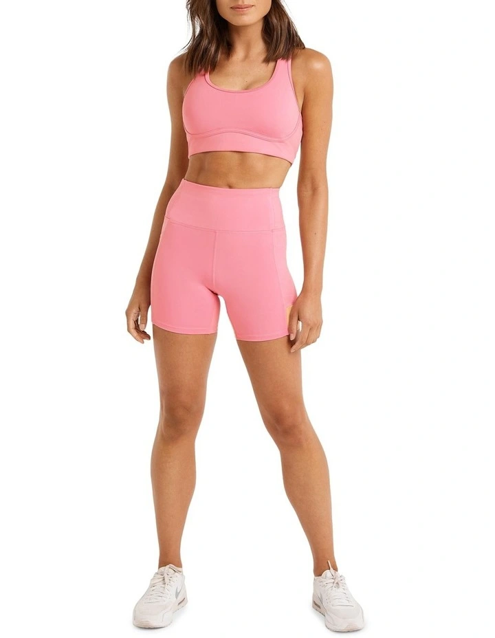 Abstraction Medium Impact Sports Bra In Pink - Image 5