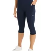 High Rise Pocket 3/4 Tights In Navy