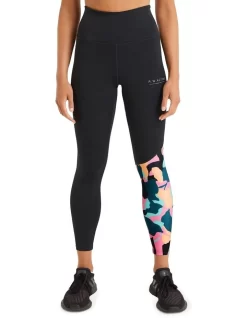 Abstraction Ankle Grazer Tights In Black