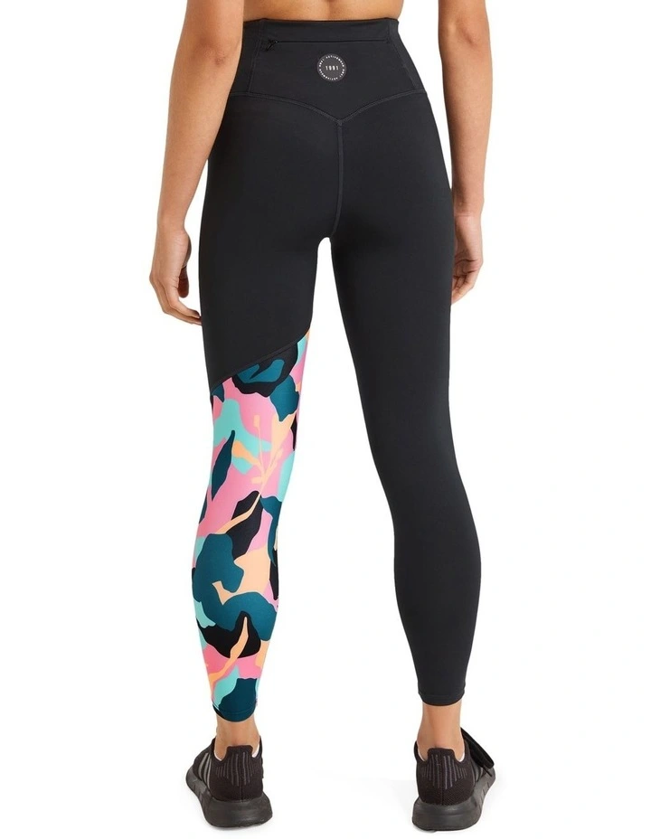 Abstraction Ankle Grazer Tights In Black - Image 3