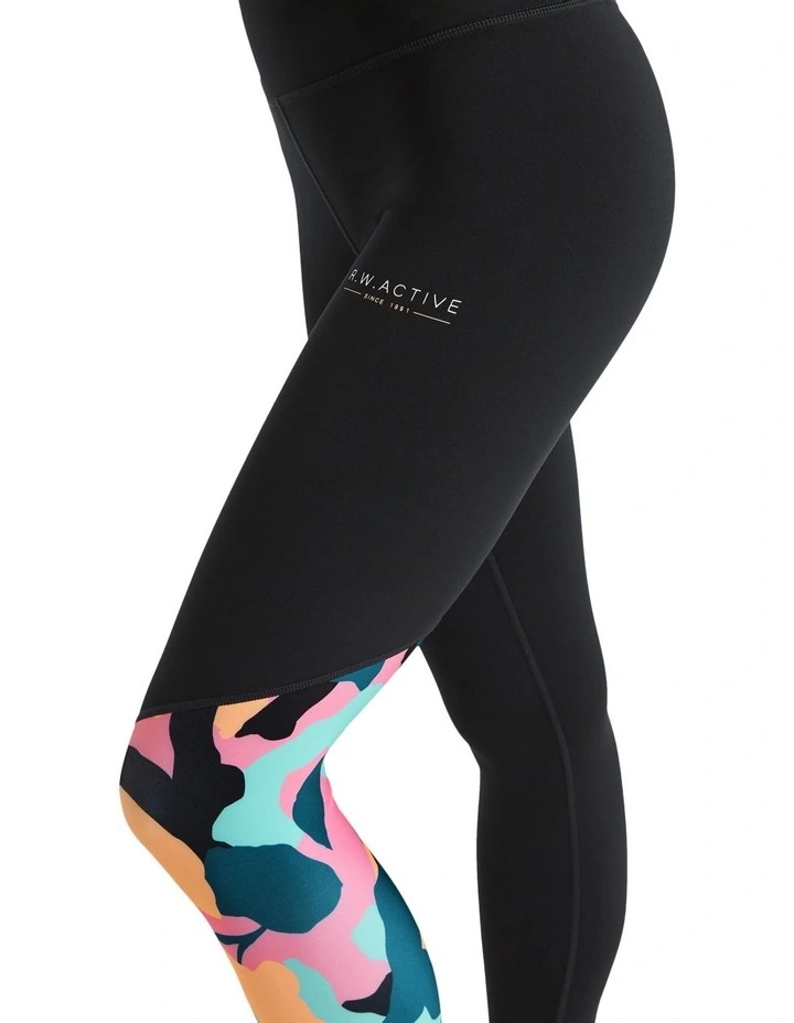 Abstraction Ankle Grazer Tights In Black - Image 4