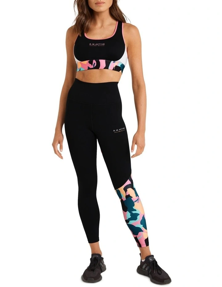 Abstraction Ankle Grazer Tights In Black - Image 5