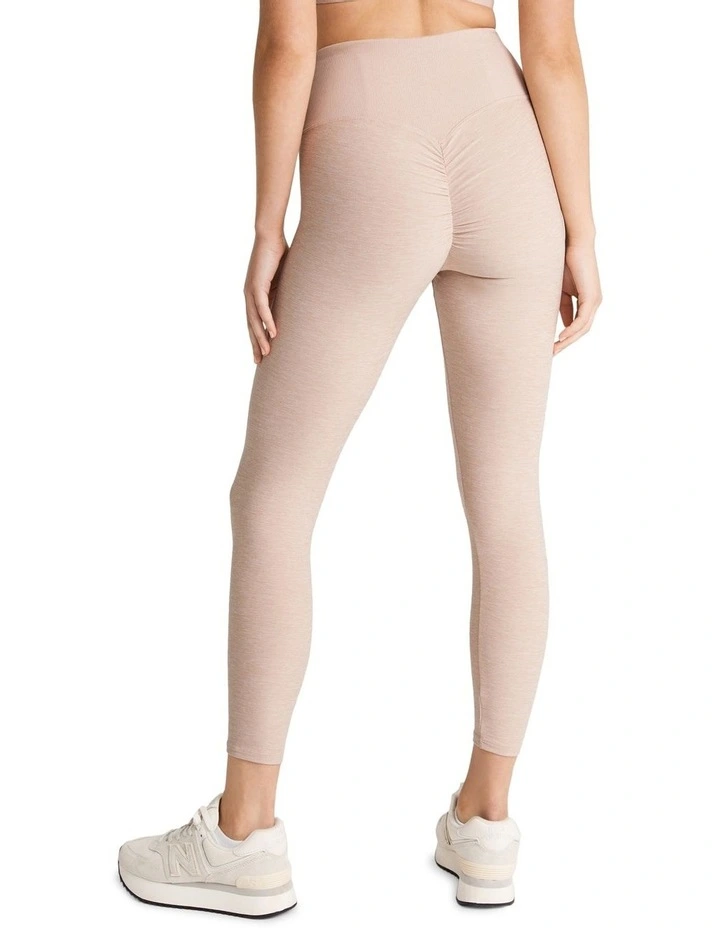 Melrose Scrunch Bum Ankle Grazer Tights In Brown - Image 2