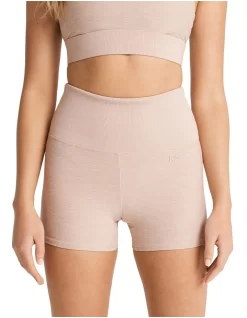 Melrose Scrunch Bum Booty Shorts In Brown