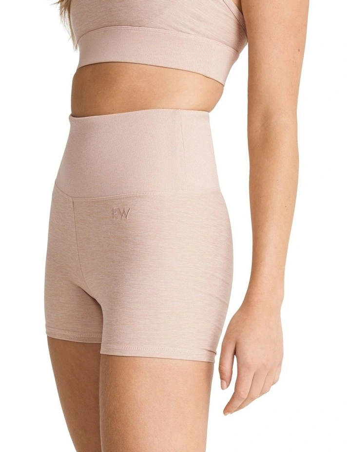 Melrose Scrunch Bum Booty Shorts In Brown - Image 2