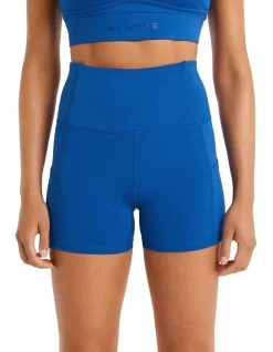 Euphoria High Rise Booty Shorts In Electric Blue