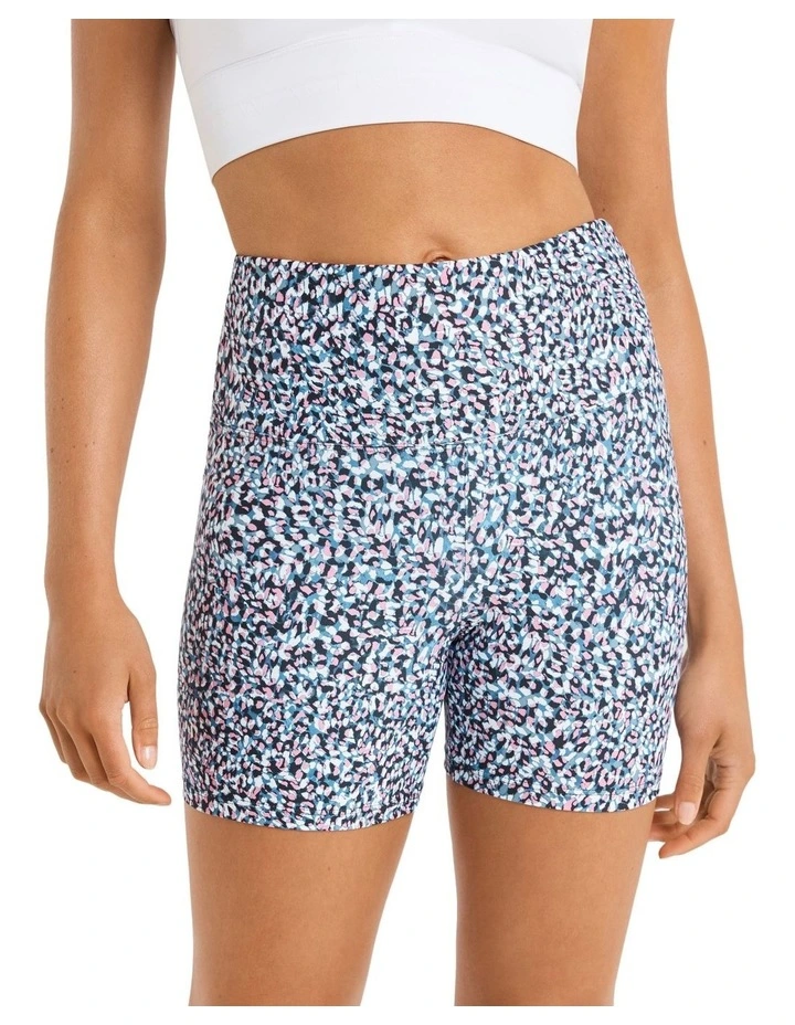 High Rise Scrunch Bum Bike Shorts In Multi