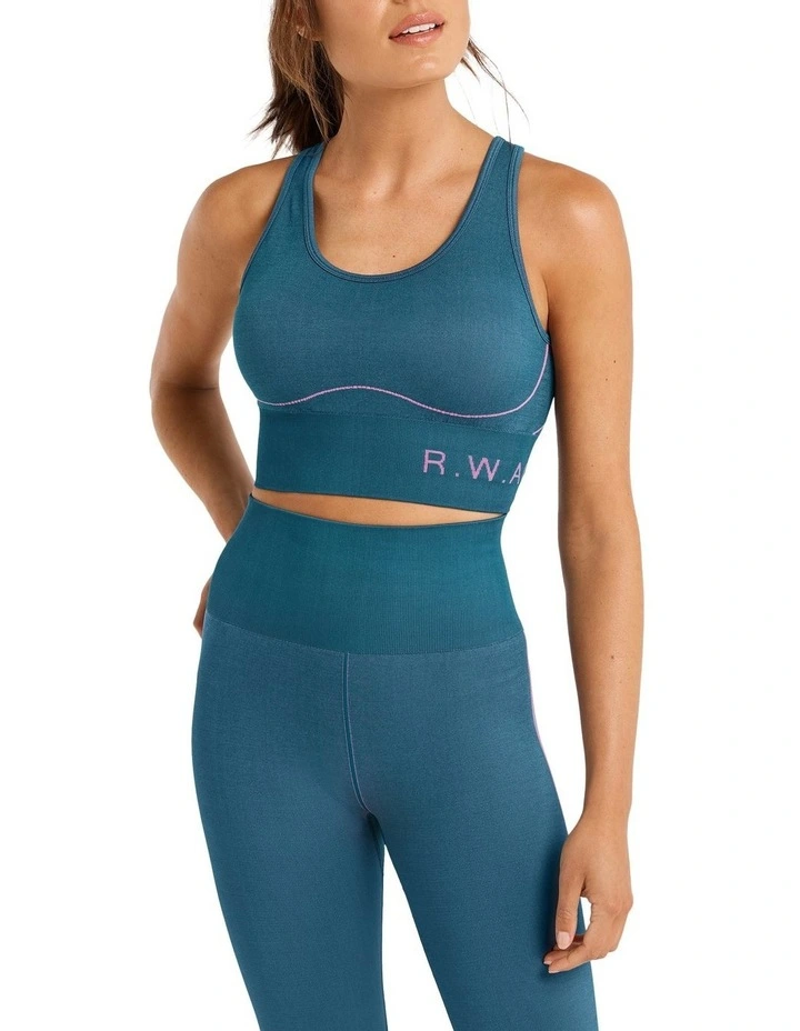 Abstraction Low Impact Sports Bra In Teal