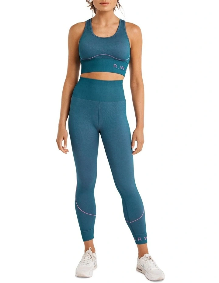 Abstraction Low Impact Sports Bra In Teal - Image 5
