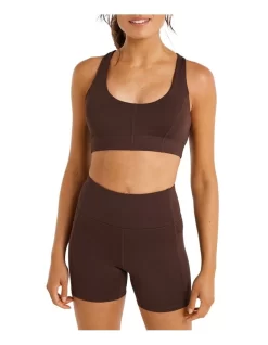 Energise Medium Impact Sports Bra In Brown