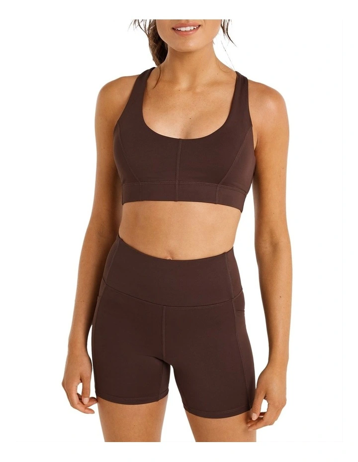 Energise Medium Impact Sports Bra In Brown