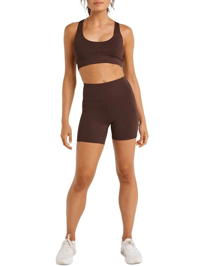 Energise Medium Impact Sports Bra In Brown - Image 5