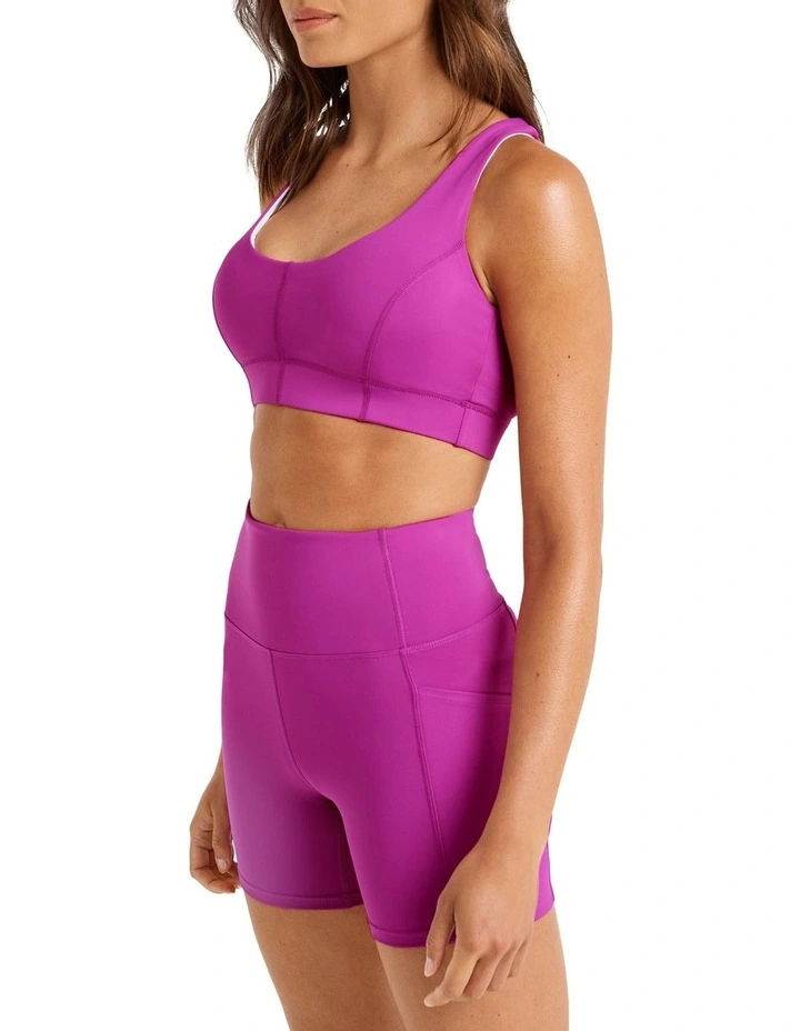 Energise Medium Impact Sports Bra In Purple - Image 2