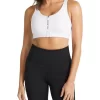 Velocity Zip Medium Impact Sports Bra In White