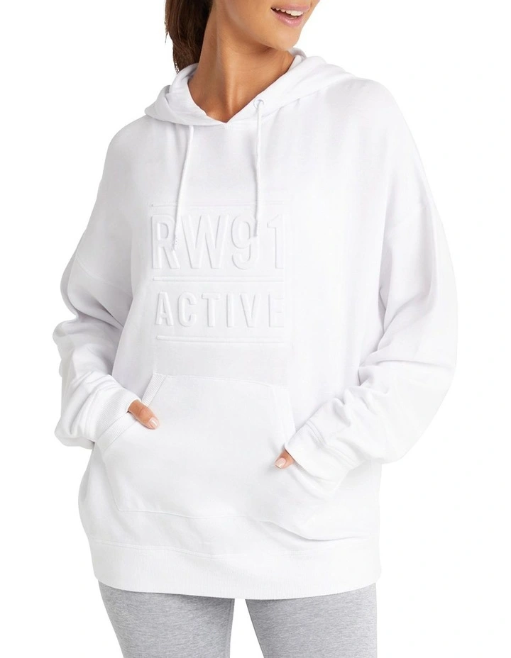 Circuit Longline Hoodie In White