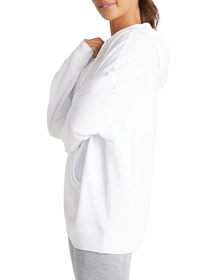 Circuit Longline Hoodie In White - Image 2