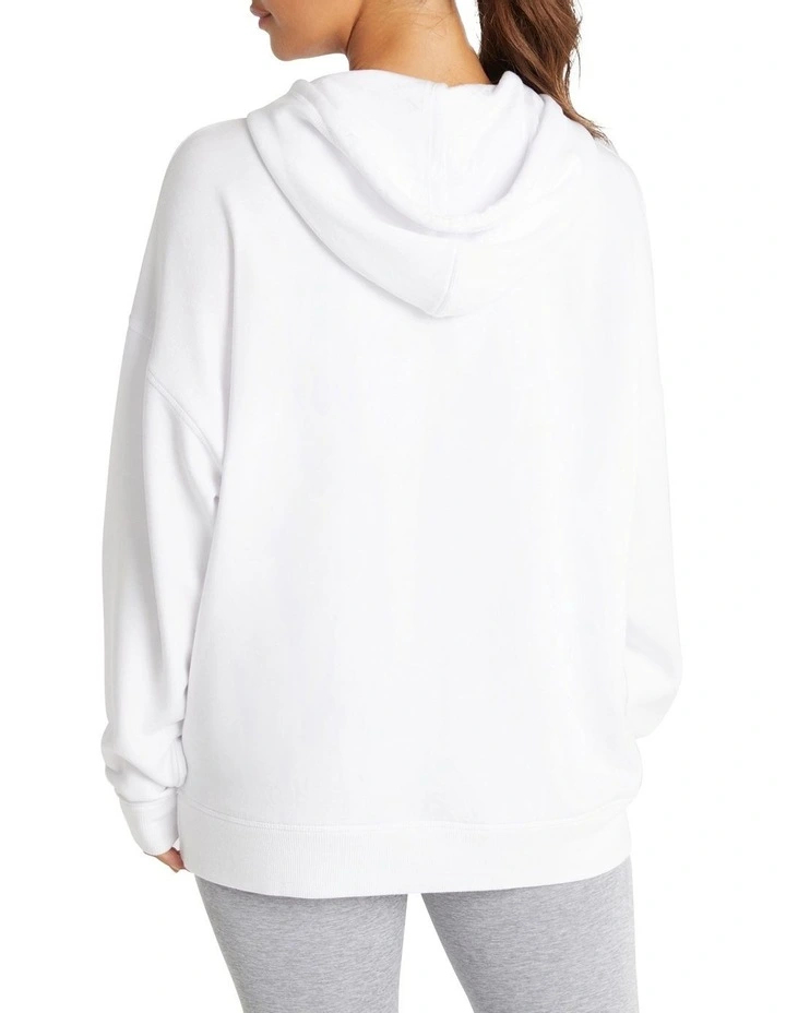 Circuit Longline Hoodie In White - Image 3