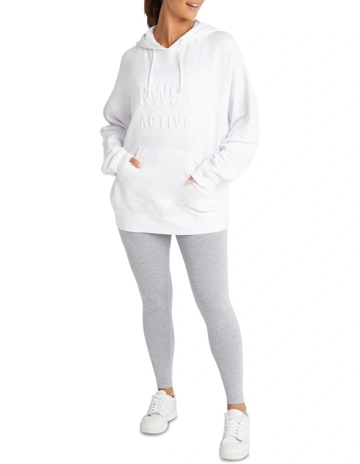 Circuit Longline Hoodie In White - Image 5