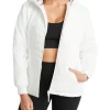 Rib Pannel Puffa Vest In Chalk