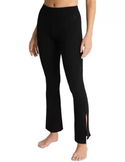 Active Rib Flare Pants In Black