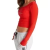 Circuit Logo Front Long Sleeve Top In Red