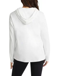 Colorado Panelled Long Sleeve Top In Chalk