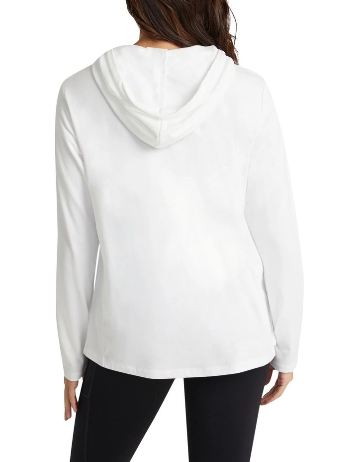 Colorado Panelled Long Sleeve Top In Chalk