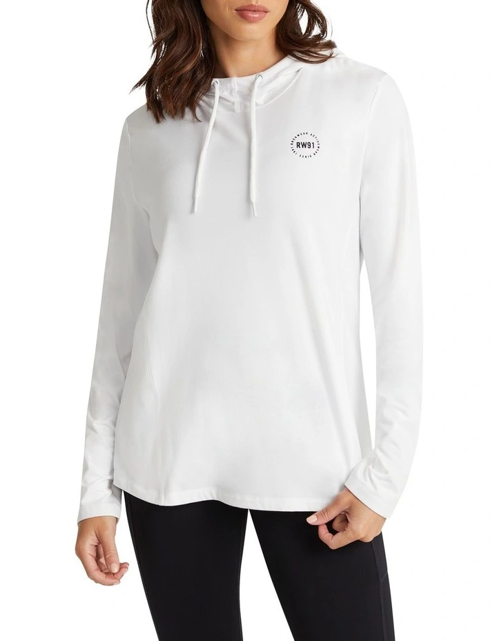 Colorado Panelled Long Sleeve Top In Chalk - Image 2