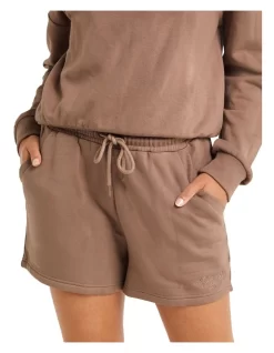 Melrose Embroidered Shorts In Brown