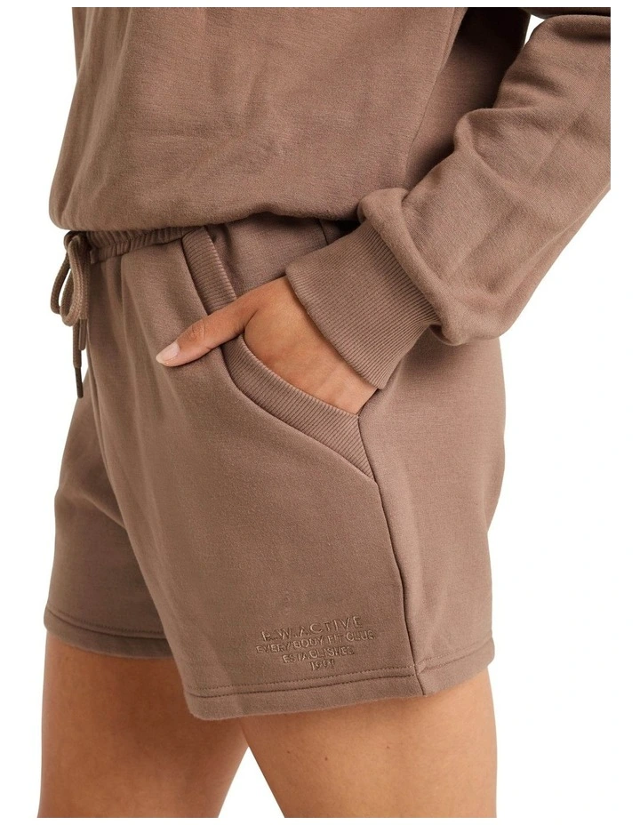 Melrose Embroidered Shorts In Brown - Image 4