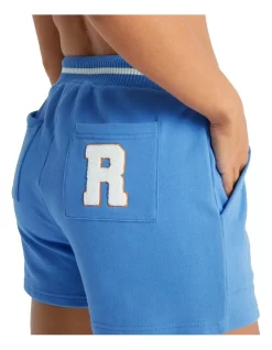 Ivy League Letter Shorts In Columbia Blue
