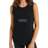 Abstraction Logo Front Tank In Black