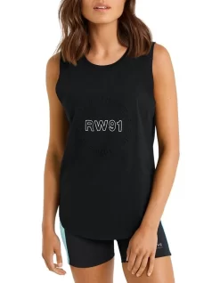 Abstraction Logo Front Tank In Black