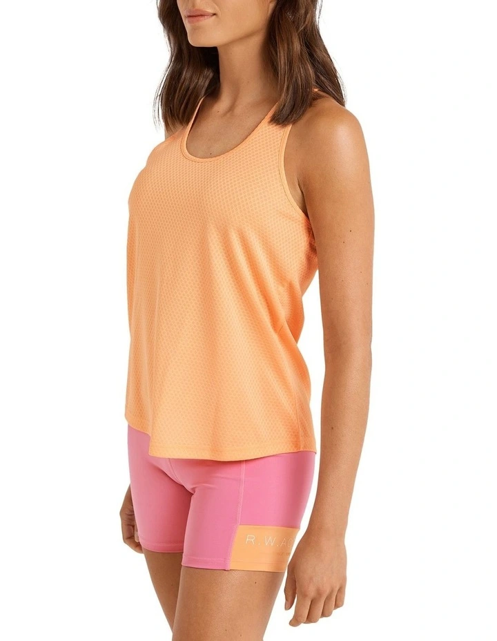 Abstraction Texture Active Tank In Orange - Image 2