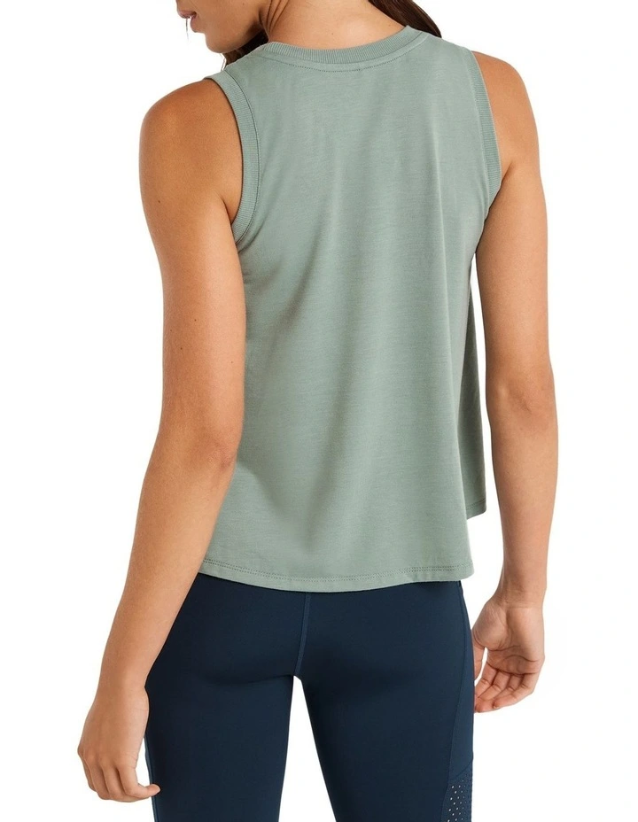 Logo Tank Top In Green - Image 2
