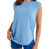 Extended Sleeve Logo Tank In Blue
