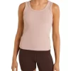 Fitted Rib Tank In Brown