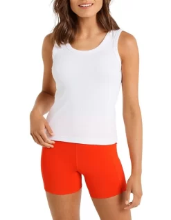 Fitted Rib Tank In White