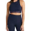 Euphoria Elastic Trim Crop In Blue