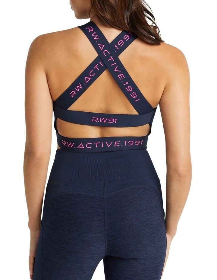 Euphoria Elastic Trim Crop In Blue - Image 3